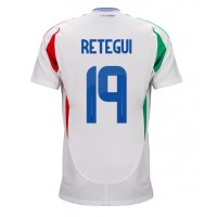 Camisa de Futebol Itália Mateo Retegui #19 Equipamento Secundário Europeu 2024 Manga Curta